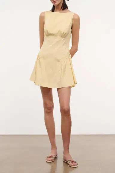 Staud Gwen Mini Dress - Butter | Thumbnail 3 Staud Gwen Mini Dress - Butter | Thumbnail 3