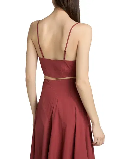 A.L.C. Women's Joan Stretch-Cotton Bra Top - Apple Butter | Thumbnail 5 A.L.C. Women's Joan Stretch-Cotton Bra Top - Apple Butter | Thumbnail 5