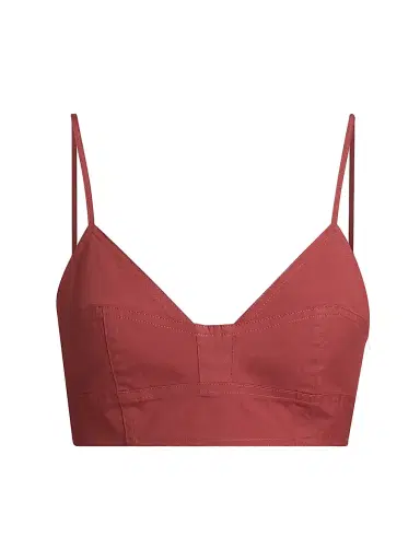 A.L.C. Women's Joan Stretch-Cotton Bra Top - Apple Butter | Thumbnail 1 A.L.C. Women's Joan Stretch-Cotton Bra Top - Apple Butter | Thumbnail 1