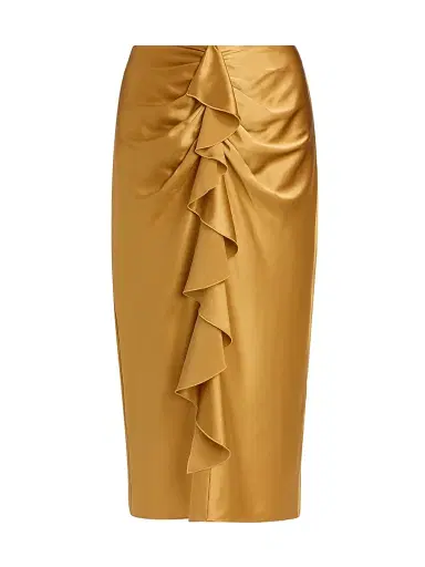 Cinq à Sept Women's Cynthia Silk Midi-Skirt | Thumbnail 1 Cinq à Sept Women's Cynthia Silk Midi-Skirt | Thumbnail 1