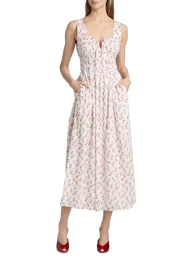 Rails Women's Jordie Floral Cotton A-Line Midi-Dress - Rouge Romantic | Thumbnail 2 Rails Women's Jordie Floral Cotton A-Line Midi-Dress - Rouge Romantic | Thumbnail 2