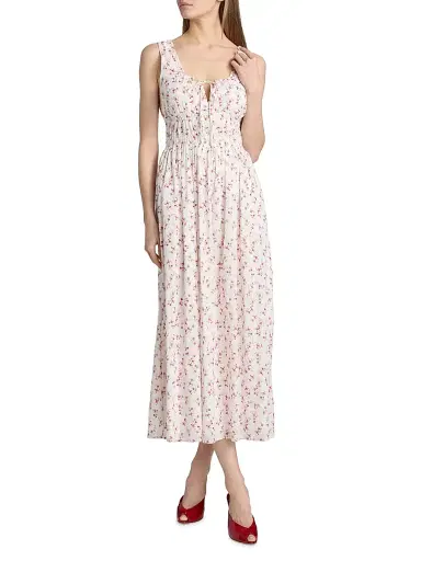 Rails Women's Jordie Floral Cotton A-Line Midi-Dress - Rouge Romantic | Thumbnail 3 Rails Women's Jordie Floral Cotton A-Line Midi-Dress - Rouge Romantic | Thumbnail 3