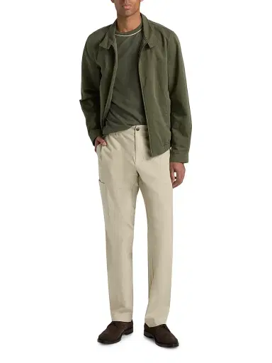 Vince Men's Owen Stretch-Cotton Straight-Leg Trousers - Desert Brush | Thumbnail 2 Vince Men's Owen Stretch-Cotton Straight-Leg Trousers - Desert Brush | Thumbnail 2