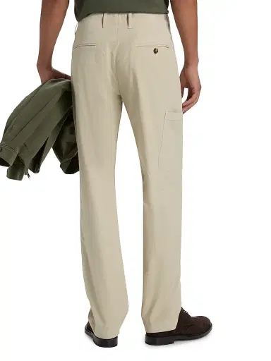 Vince Men's Owen Stretch-Cotton Straight-Leg Trousers - Desert Brush | Thumbnail 5 Vince Men's Owen Stretch-Cotton Straight-Leg Trousers - Desert Brush | Thumbnail 5