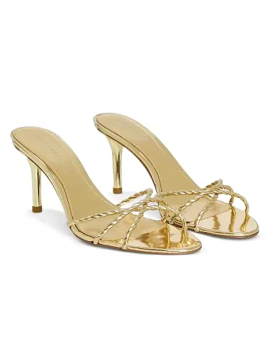 Retrofête Women's Karolina 75MM Leather Sandals - Light Gold | Thumbnail 2 Retrofête Women's Karolina 75MM Leather Sandals - Light Gold | Thumbnail 2