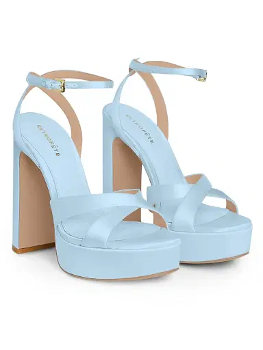 Retrofête Women's Melodia 130MM Leather Platform Sandals - Glace | Thumbnail 3 Retrofête Women's Melodia 130MM Leather Platform Sandals - Glace | Thumbnail 3