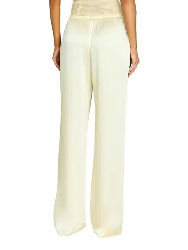 SEROYA Women's Lillian Satin Wide-Leg Pants - Butter | Thumbnail 5 SEROYA Women's Lillian Satin Wide-Leg Pants - Butter | Thumbnail 5