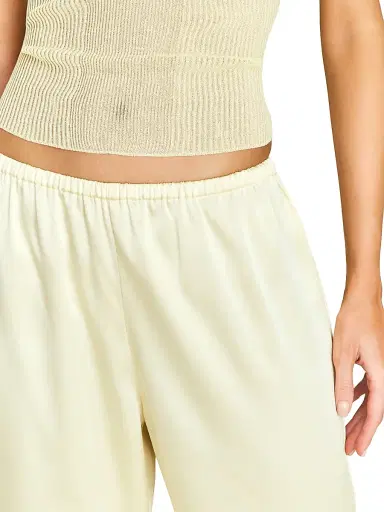 SEROYA Women's Lillian Satin Wide-Leg Pants - Butter | Thumbnail 6 SEROYA Women's Lillian Satin Wide-Leg Pants - Butter | Thumbnail 6