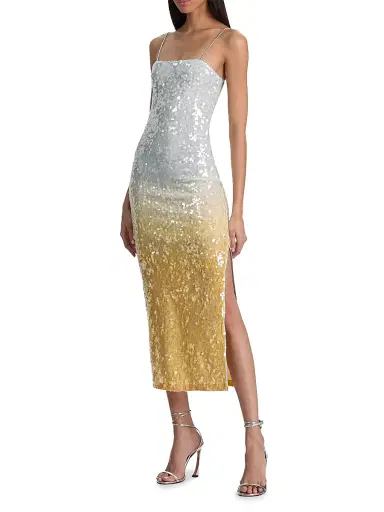 Alice + Olivia Women's Fifi Sequin Sheath Midi-Dress - Clear Skies - Size 14 | Thumbnail 5 Alice + Olivia Women's Fifi Sequin Sheath Midi-Dress - Clear Skies - Size 14 | Thumbnail 5