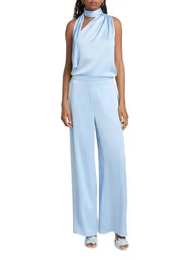 Generation Love Women's Kelela Hammered Satin Pants - Light Blue - Size XL | Thumbnail 2 Generation Love Women's Kelela Hammered Satin Pants - Light Blue - Size XL | Thumbnail 2
