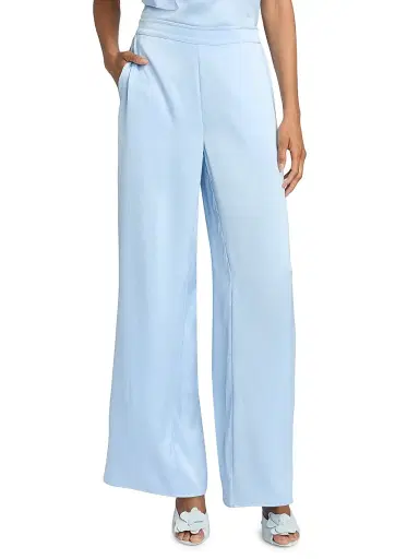 Generation Love Women's Kelela Hammered Satin Pants - Light Blue - Size XL | Thumbnail 3 Generation Love Women's Kelela Hammered Satin Pants - Light Blue - Size XL | Thumbnail 3