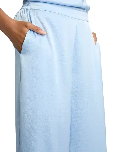 Generation Love Women's Kelela Hammered Satin Pants - Light Blue - Size XL | Thumbnail 6 Generation Love Women's Kelela Hammered Satin Pants - Light Blue - Size XL | Thumbnail 6