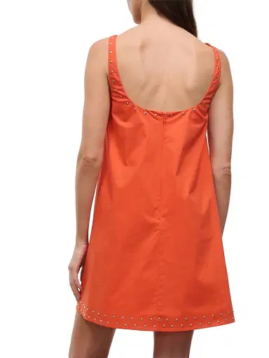 Staud Women's Brio Studded Stretch Cotton Minidress - Koi Studs | Thumbnail 5 Staud Women's Brio Studded Stretch Cotton Minidress - Koi Studs | Thumbnail 5