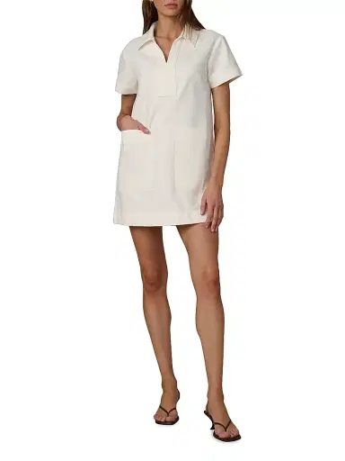 Joe's Jeans Women's Lillian Cotton Denim Mini-Shirtdress - Milk | Thumbnail 2 Joe's Jeans Women's Lillian Cotton Denim Mini-Shirtdress - Milk | Thumbnail 2