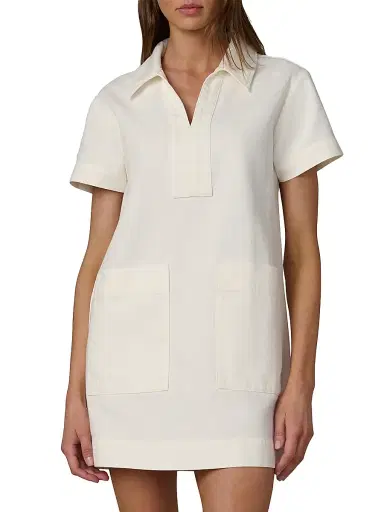 Joe's Jeans Women's Lillian Cotton Denim Mini-Shirtdress - Milk | Thumbnail 3 Joe's Jeans Women's Lillian Cotton Denim Mini-Shirtdress - Milk | Thumbnail 3
