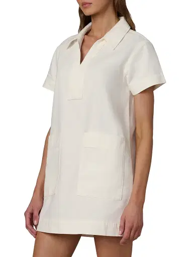 Joe's Jeans Women's Lillian Cotton Denim Mini-Shirtdress - Milk | Thumbnail 4 Joe's Jeans Women's Lillian Cotton Denim Mini-Shirtdress - Milk | Thumbnail 4