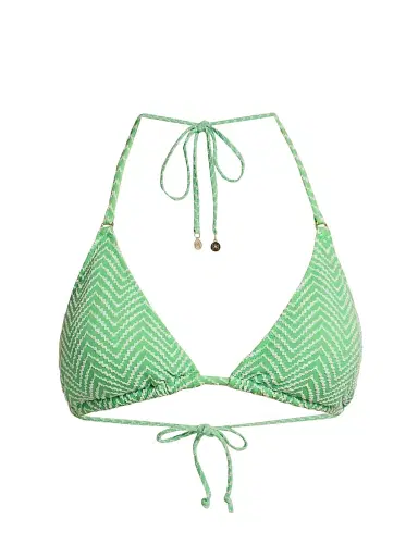 Milly Women's Verde Chevron Bikini Top - Green - Size Large | Thumbnail 1 Milly Women's Verde Chevron Bikini Top - Green - Size Large | Thumbnail 1