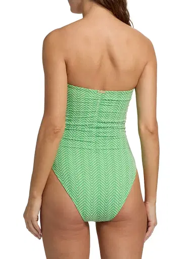 Milly Women's Verde Chevron One-Piece Swimsuit - Green | Thumbnail 4 Milly Women's Verde Chevron One-Piece Swimsuit - Green | Thumbnail 4