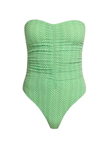 Milly Women's Verde Chevron One-Piece Swimsuit - Green | Thumbnail 1 Milly Women's Verde Chevron One-Piece Swimsuit - Green | Thumbnail 1