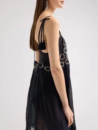 Ulla Johnson Women's Tula Cotton Embroidered Minidress - Midnight | Thumbnail 5 Ulla Johnson Women's Tula Cotton Embroidered Minidress - Midnight | Thumbnail 5