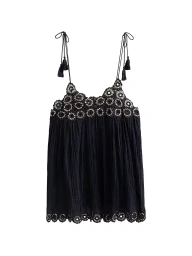 Ulla Johnson Women's Tula Cotton Embroidered Minidress - Midnight | Thumbnail 1 Ulla Johnson Women's Tula Cotton Embroidered Minidress - Midnight | Thumbnail 1