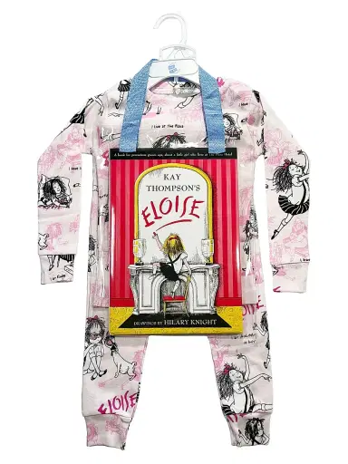 Books To Bed Little Girl's & Girl's Eloise Printed Cotton Pajamas & Book Set - Pink | Thumbnail 1 Books To Bed Little Girl's & Girl's Eloise Printed Cotton Pajamas & Book Set - Pink | Thumbnail 1
