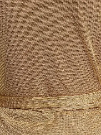 Alberta Ferretti Women's Metallic Wrap Top - Shiny Gold | Thumbnail 7 Alberta Ferretti Women's Metallic Wrap Top - Shiny Gold | Thumbnail 7