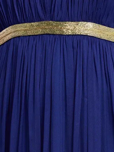 Alberta Ferretti Women's Draped Chiffon Cape Gown - Multi Blue | Thumbnail 7 Alberta Ferretti Women's Draped Chiffon Cape Gown - Multi Blue | Thumbnail 7
