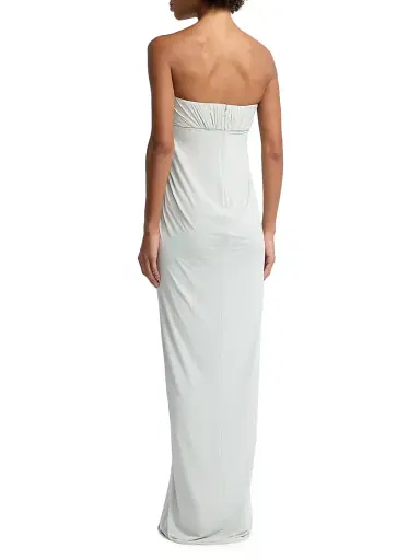Alberta Ferretti Women's Draped Jersey Strapless Dress - Ice | Thumbnail 5 Alberta Ferretti Women's Draped Jersey Strapless Dress - Ice | Thumbnail 5