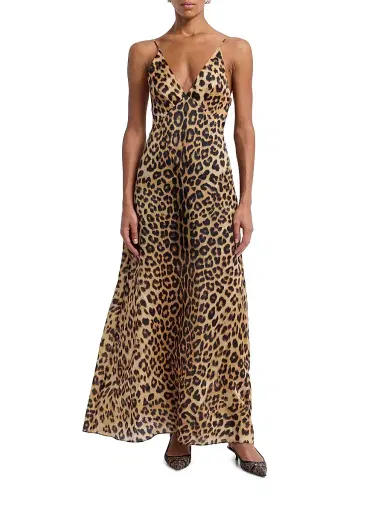 Alberta Ferretti Women's Leopard-Print Silk Maxi-Dress | Thumbnail 2 Alberta Ferretti Women's Leopard-Print Silk Maxi-Dress | Thumbnail 2