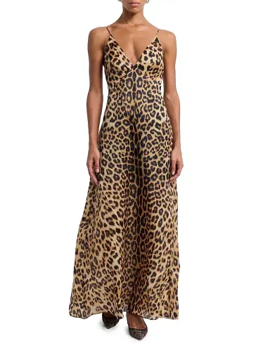 Alberta Ferretti Women's Leopard-Print Silk Maxi-Dress | Thumbnail 3 Alberta Ferretti Women's Leopard-Print Silk Maxi-Dress | Thumbnail 3