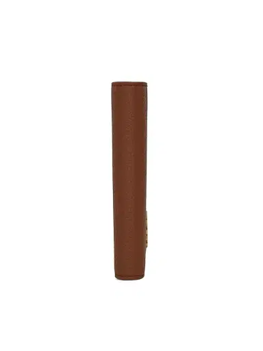 Saint Laurent Men's Tiny Cassandre Credit Card Wallet in Grained Leather - Toasted Brown | Thumbnail 3 Saint Laurent Men's Tiny Cassandre Credit Card Wallet in Grained Leather - Toasted Brown | Thumbnail 3