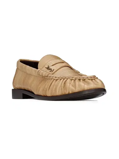 Saint Laurent Women's Le Loafers Supple in Eel - Soft Beige | Thumbnail 2 Saint Laurent Women's Le Loafers Supple in Eel - Soft Beige | Thumbnail 2