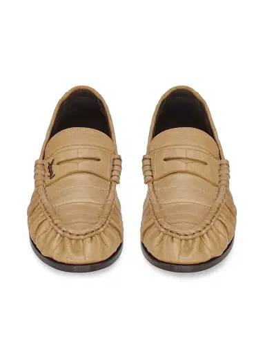 Saint Laurent Women's Le Loafers Supple in Eel - Soft Beige | Thumbnail 3 Saint Laurent Women's Le Loafers Supple in Eel - Soft Beige | Thumbnail 3