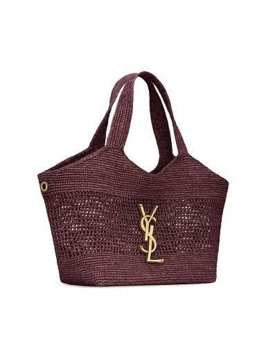 Saint Laurent Women's Icare Medium Tote Bag in Raffia | Thumbnail 3 Saint Laurent Women's Icare Medium Tote Bag in Raffia | Thumbnail 3