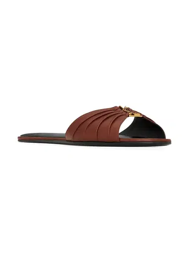 Saint Laurent Women's Slides in Smooth Leather - Aesthetic Brown - Size 4 | Thumbnail 2 Saint Laurent Women's Slides in Smooth Leather - Aesthetic Brown - Size 4 | Thumbnail 2