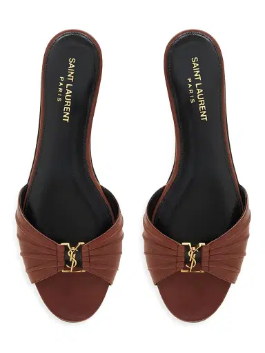 Saint Laurent Women's Slides in Smooth Leather - Aesthetic Brown - Size 4 | Thumbnail 3 Saint Laurent Women's Slides in Smooth Leather - Aesthetic Brown - Size 4 | Thumbnail 3
