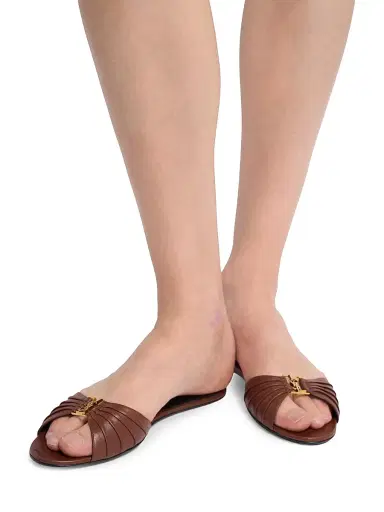 Saint Laurent Women's Slides in Smooth Leather - Aesthetic Brown - Size 4 | Thumbnail 5 Saint Laurent Women's Slides in Smooth Leather - Aesthetic Brown - Size 4 | Thumbnail 5