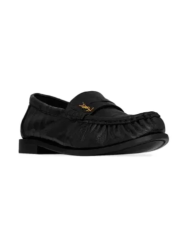 Saint Laurent Women's Le Loafers Supple in Eel - Black | Thumbnail 2 Saint Laurent Women's Le Loafers Supple in Eel - Black | Thumbnail 2