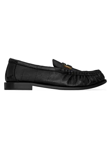Saint Laurent Women's Le Loafers Supple in Eel - Black | Thumbnail 1 Saint Laurent Women's Le Loafers Supple in Eel - Black | Thumbnail 1
