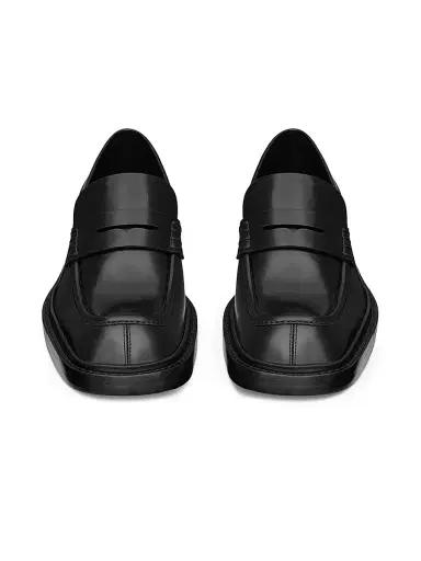 Saint Laurent Men's Harvey Loafers in Smooth Leather - Black | Thumbnail 3 Saint Laurent Men's Harvey Loafers in Smooth Leather - Black | Thumbnail 3