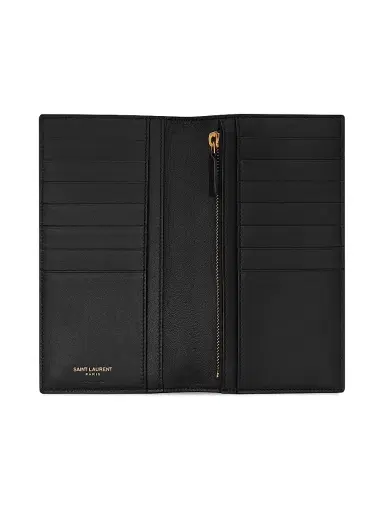 Saint Laurent Men's Tiny Cassandre Wallet in Embossed Matte Leather | Thumbnail 2 Saint Laurent Men's Tiny Cassandre Wallet in Embossed Matte Leather | Thumbnail 2