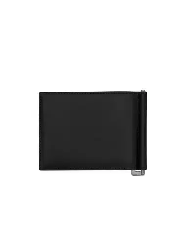 Saint Laurent Men's Tiny Cassandre Bill Clip Wallet in Matte Leather - Black | Thumbnail 4 Saint Laurent Men's Tiny Cassandre Bill Clip Wallet in Matte Leather - Black | Thumbnail 4