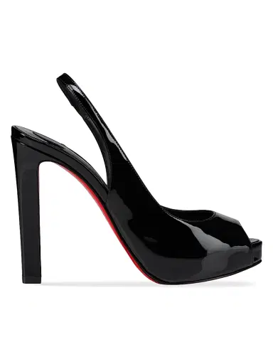 Christian Louboutin Women's Lady Fanny 120MM Leather Sandals - Black - Size 12 | Thumbnail 1 Christian Louboutin Women's Lady Fanny 120MM Leather Sandals - Black - Size 12 | Thumbnail 1