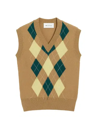 AMI PARIS Men's Argyle Wool-Blend Sleeveless Sweater | Thumbnail 1 AMI PARIS Men's Argyle Wool-Blend Sleeveless Sweater | Thumbnail 1