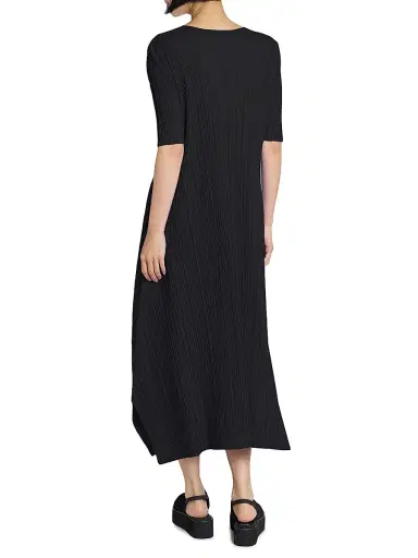 Pleats Please Issey Miyake Women's Mellow Pleats Balloon Midi-Dress - Black | Thumbnail 5 Pleats Please Issey Miyake Women's Mellow Pleats Balloon Midi-Dress - Black | Thumbnail 5