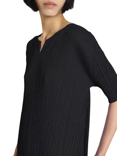 Pleats Please Issey Miyake Women's Mellow Pleats Balloon Midi-Dress - Black | Thumbnail 6 Pleats Please Issey Miyake Women's Mellow Pleats Balloon Midi-Dress - Black | Thumbnail 6