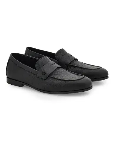 FERRAGAMO Men's Leather Penny Loafers - Nero | Thumbnail 2 FERRAGAMO Men's Leather Penny Loafers - Nero | Thumbnail 2
