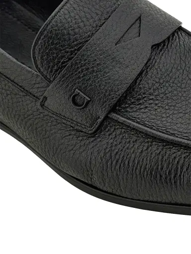FERRAGAMO Men's Leather Penny Loafers - Nero | Thumbnail 6 FERRAGAMO Men's Leather Penny Loafers - Nero | Thumbnail 6