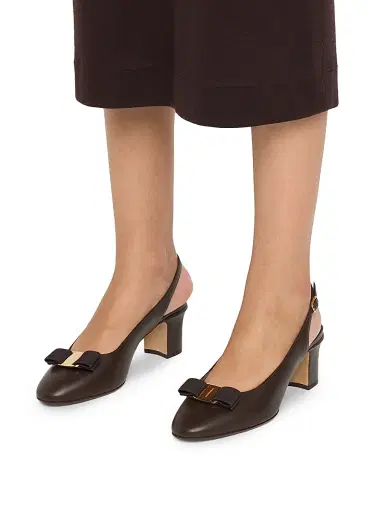 FERRAGAMO Women's Vara Bow 50MM Slingback Pumps - Moro | Thumbnail 2 FERRAGAMO Women's Vara Bow 50MM Slingback Pumps - Moro | Thumbnail 2